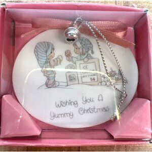 Precious Moments Porcelain Christmas Ornament "Wishing You A Yummy Christmas"